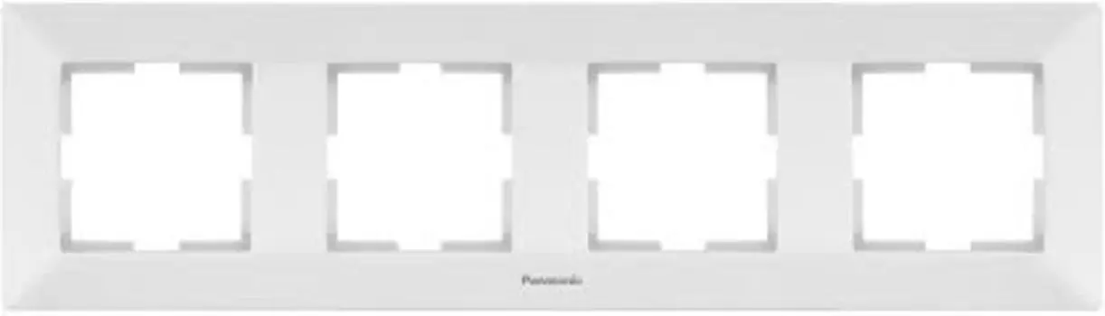 Рамка Panasonic Arkedia, горизонтальная, 4-поста, белый (WMTF08042WH-RU)