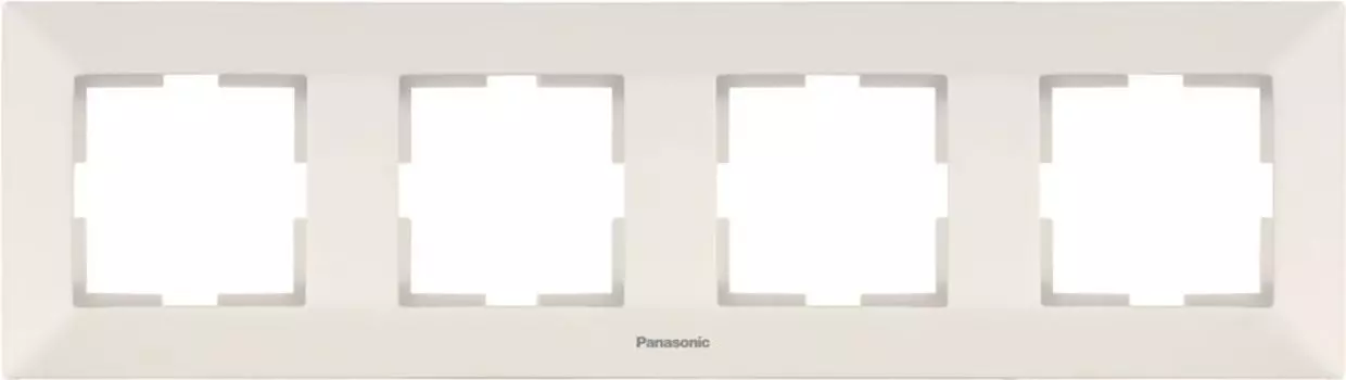 Рамка Panasonic Arkedia, горизонтальная, 4-поста, бежевый (WMTF08042BG-RU)