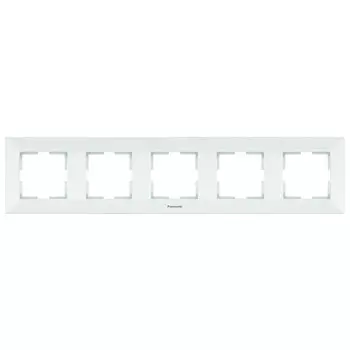 Рамка Panasonic Arkedia, горизонтальная, 5-постов, белый (WMTF08052WH-RU)