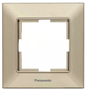 Рамка Panasonic Arkedia Slim, горизонтальная, 1-пост, бронза (WNTF08012BR-RU)