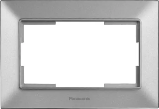 Рамка Panasonic Arkedia Slim, горизонтальная, 1-пост, серебро (WNTF08092SL-RU)