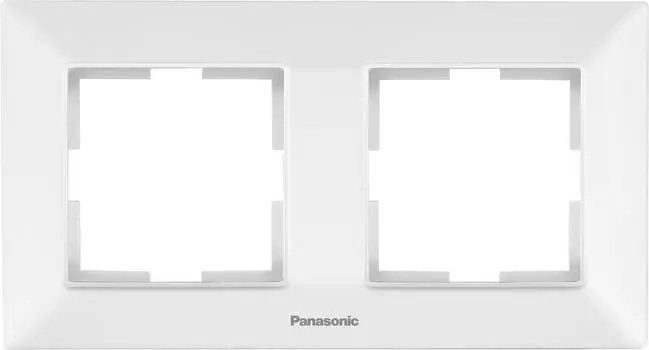 Рамка Panasonic Arkedia Slim, горизонтальная, 2-поста, белая (WNTF08022WH-RU)