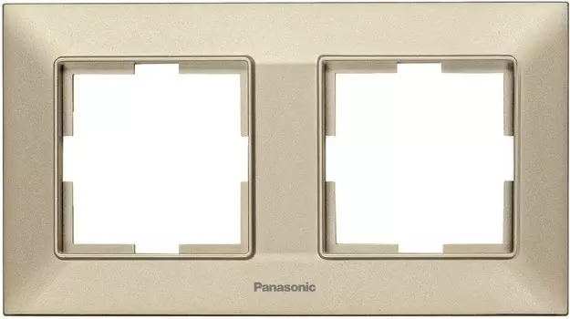 Рамка Panasonic Arkedia Slim, горизонтальная, 2-поста, бронза (WNTF08022BR-RU)