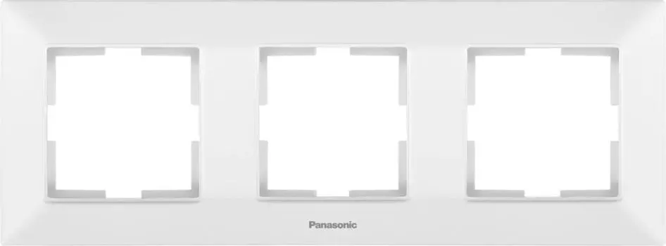 Рамка Panasonic Arkedia Slim, горизонтальная, 3-поста, белая (WNTF08032WH-RU)