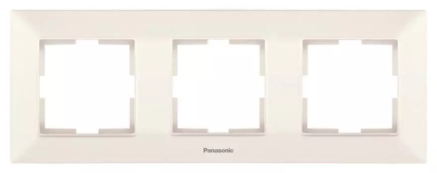 Рамка Panasonic Arkedia Slim, горизонтальная, 3-поста, бежевый (WNTF08032BG-RU)