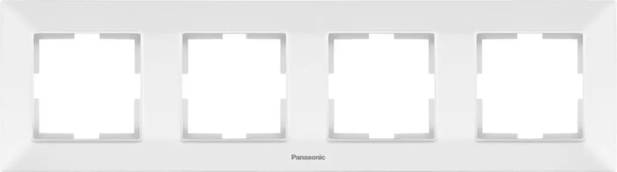 Рамка Panasonic Arkedia Slim, горизонтальная, 4-поста, белая (WNTF08042WH-RU)