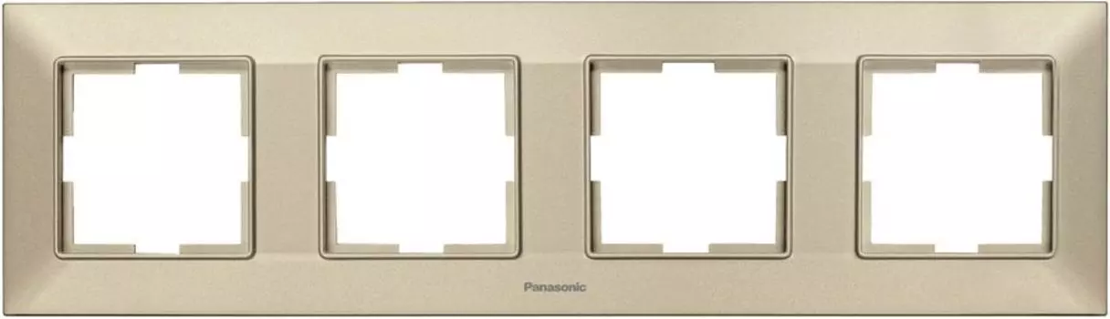 Рамка Panasonic Arkedia Slim, горизонтальная, 4-поста, бронза (WNTF08042BR-RU)