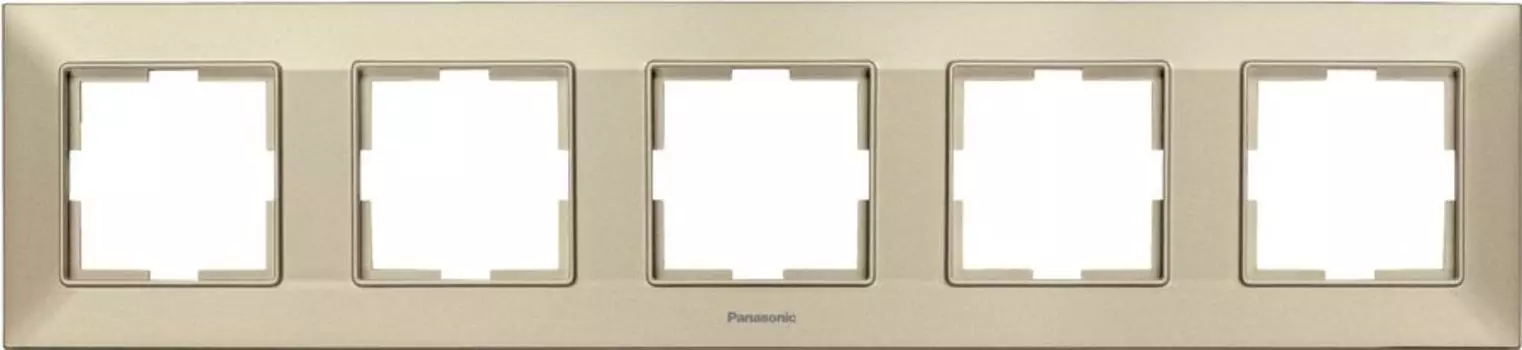 Рамка Panasonic Arkedia Slim, горизонтальная, 5-постов, бронза (WNTF08052BR-RU)