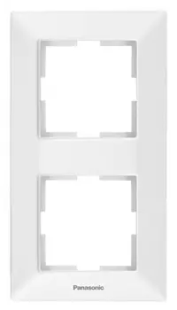 Рамка Panasonic Arkedia Slim, вертикальная, 2-поста, белая (WNTF08122WH-RU)