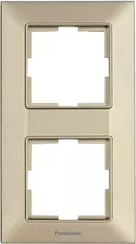 Рамка Panasonic Arkedia Slim, вертикальная, 2-поста, бронза (WNTF08122BR-RU)