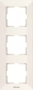 Рамка Panasonic Arkedia Slim, вертикальная, 3-поста, бежевый (WNTF08132BG-RU)