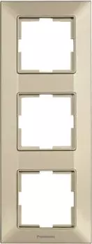 Рамка Panasonic Arkedia Slim, вертикальная, 3-поста, бронза (WNTF08132BR-RU)