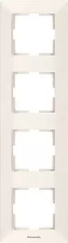 Рамка Panasonic Arkedia Slim, вертикальная, 4-поста, бежевый (WNTF08142BG-RU)