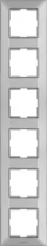 Рамка Panasonic Arkedia Slim, вертикальная, 6шт., серебро (WNTF08162SL-RU)