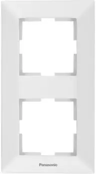Рамка Panasonic Arkedia, вертикальная, 2-поста, белая (WMTF08122WH-RU)