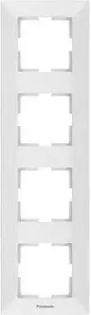 Рамка Panasonic Arkedia, вертикальная, 4-поста, белая (WMTF08142WH-RU)