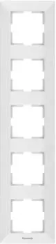Рамка Panasonic Arkedia, вертикальная, 5-постов, белая (WMTF08152WH-RU)