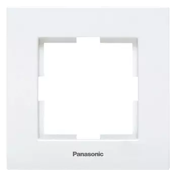 Рамка Panasonic Karre Plus, горизонтальная, 1-пост, белый (WKTF08012WH-RU)