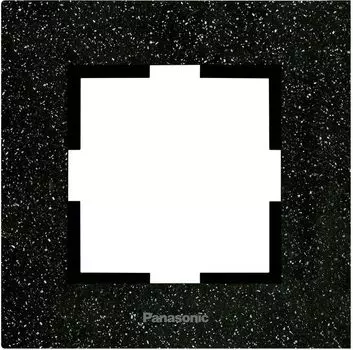 Рамка Panasonic Karre Plus, горизонтальная, 1-пост, черный кварц (WKTF08013CB-RU)