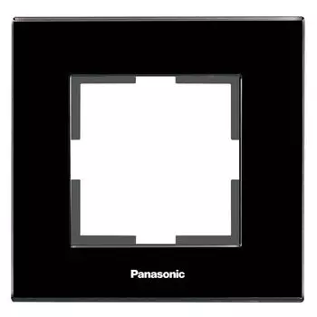 Рамка Panasonic Karre Plus, горизонтальная, 1-пост, черный (WKTF08013GG-RU)