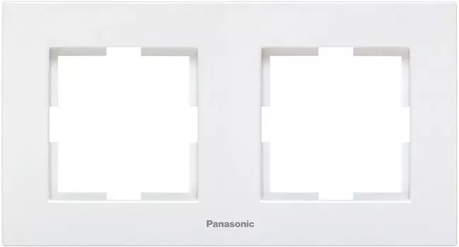 Рамка Panasonic Karre Plus, горизонтальная, 2-поста, белая (WKTF08022WH-RU)