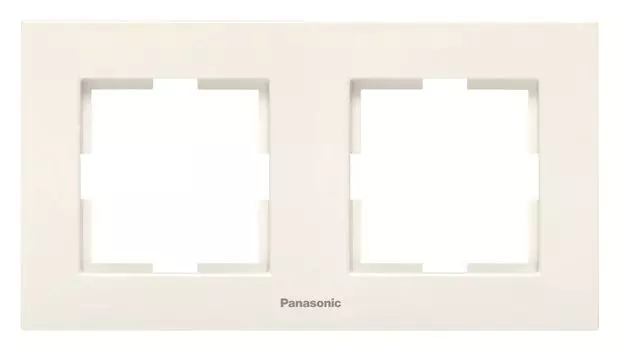 Рамка Panasonic Karre Plus, горизонтальная, 2-поста, бежевый (WKTF08022BG-RU)