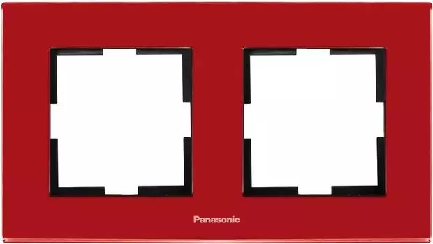Рамка Panasonic Karre Plus, горизонтальная, 2-поста, бордовый (WKTF08023GC-RU)
