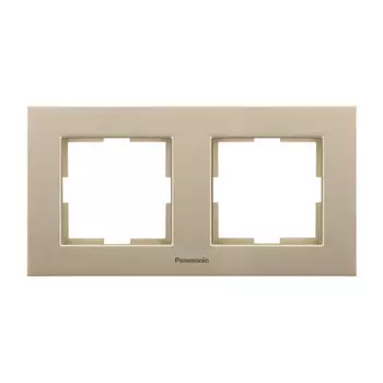 Рамка Panasonic Karre Plus, горизонтальная, 2-поста, бронза (WKTF08022BR-RU)