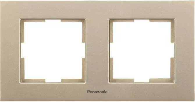 Рамка Panasonic Karre Plus, горизонтальная, 2-поста, бронза (WKTF08023AR-RU)