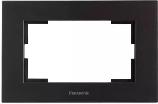 Рамка Panasonic Karre Plus, горизонтальная, 2-поста, черный (WKTF08093AB-RU)
