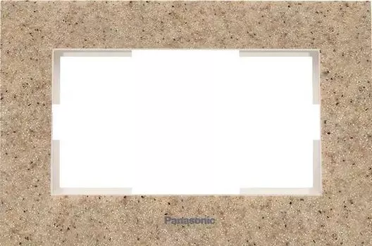 Рамка Panasonic Karre Plus, горизонтальная, 2-поста, песчаник (WKTF08093CS-RU)