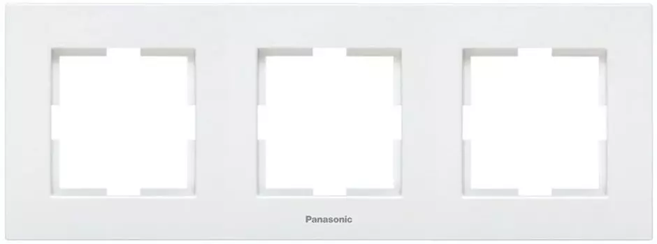 Рамка Panasonic Karre Plus, горизонтальная, 3-поста, белая (WKTF08032WH-RU)