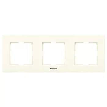 Рамка Panasonic Karre Plus, горизонтальная, 3-поста, бежевый (WKTF08032BG-RU)