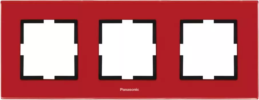 Рамка Panasonic Karre Plus, горизонтальная, 3-поста, бордовый (WKTF08033GC-RU)