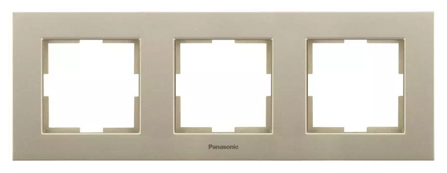 Рамка Panasonic Karre Plus, горизонтальная, 3-поста, бронза (WKTF08032BR-RU)