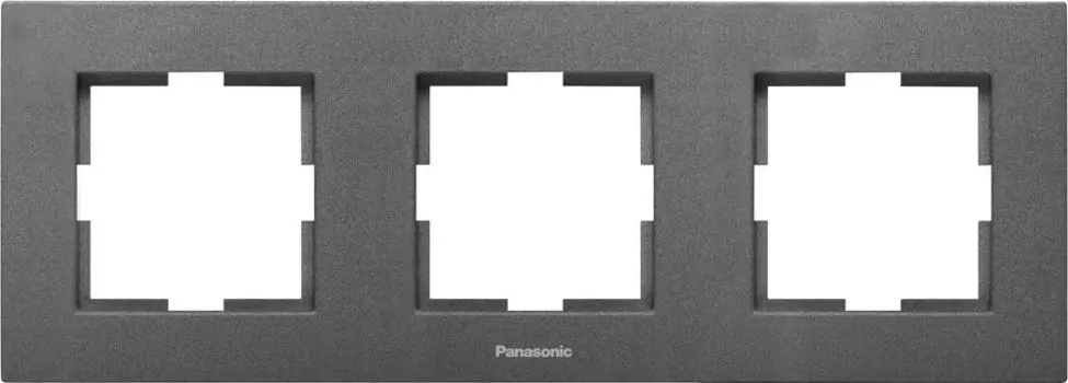 Рамка Panasonic Karre Plus, горизонтальная, 3-поста, дымчатый (WKTF08032DG-RU)