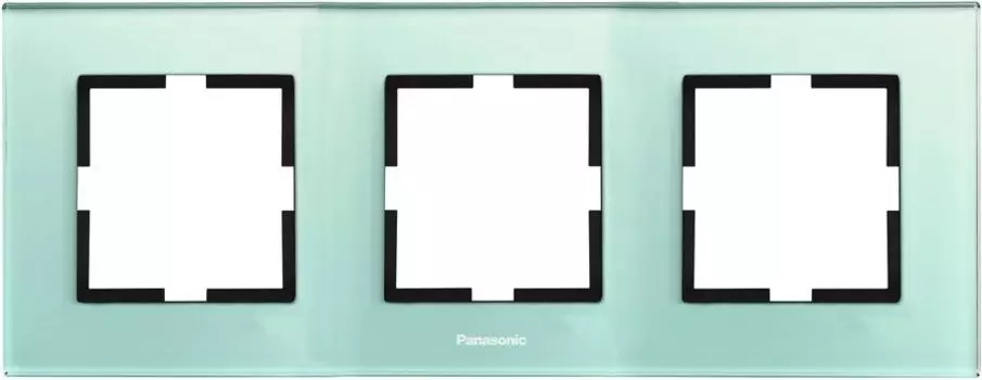 Рамка Panasonic Karre Plus, горизонтальная, 3-поста, зеленый (WKTF08033GB-RU)