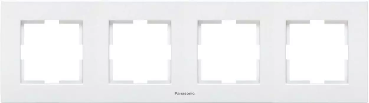 Рамка Panasonic Karre Plus, горизонтальная, 4-поста, белый (WKTF08042WH-RU)
