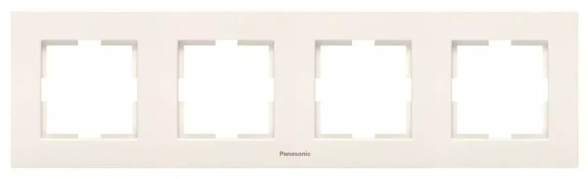 Рамка Panasonic Karre Plus, горизонтальная, 4-поста, бежевый (WKTF08042BG-RU)