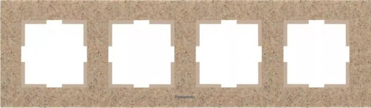 Рамка Panasonic Karre Plus, горизонтальная, 4-поста, песчаник (WKTF08043CS-RU)