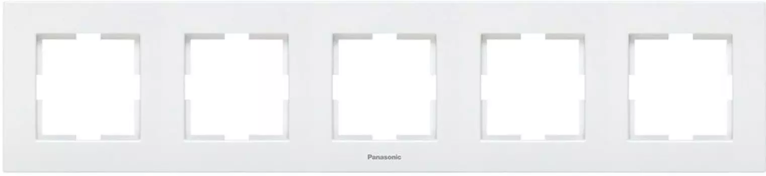 Рамка Panasonic Karre Plus, горизонтальная, 5-постов, белый (WKTF08052WH-RU)