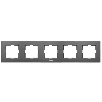 Рамка Panasonic Karre Plus, горизонтальная, 5-постов, дымчатый (WKTF08052DG-RU)