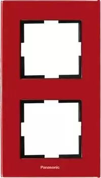 Рамка Panasonic Karre Plus, вертикальная, 2-поста, бордовый (WKTF08123GC-RU)