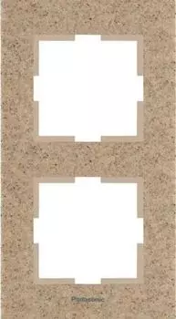 Рамка Panasonic Karre Plus, вертикальная, 2-поста, песчаник (WKTF08123CS-RU)
