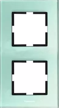 Рамка Panasonic Karre Plus, вертикальная, 2-поста, зеленый (WKTF08123GB-RU)