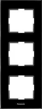 Рамка Panasonic Karre Plus, вертикальная, 3-поста, черный (WKTF08133GG-RU)