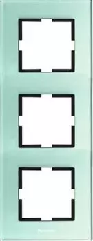 Рамка Panasonic Karre Plus, вертикальная, 3-поста, зеленый (WKTF08133GB-RU)