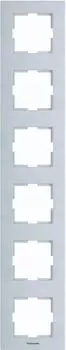 Рамка Panasonic Karre Plus, вертикальная, 6 шт., серебро (WKTF08162SL-RU)