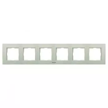 Рамка Panasonic КВАРТА Karre Plus, горизонтальная, 6шт., бронза (WKTF08062BR-RU)