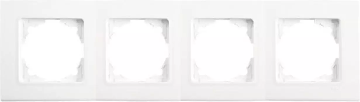 Рамка Panasonic Linnera S, горизонтальная, 4-поста, белый (91480004-RU)